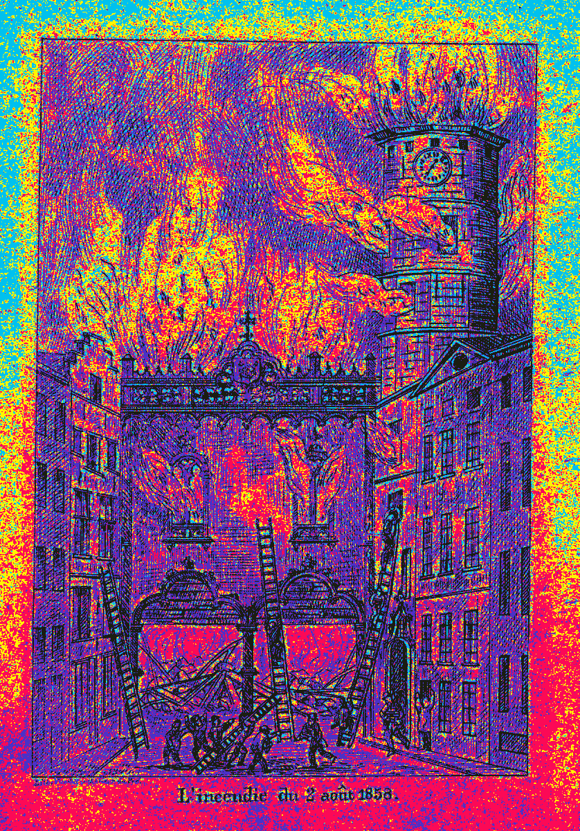 paintergoblin's tweet photo. De brand bij de Beurs van Antwerpen op 2 augustus 1858, Van de Kerckhove, Print Room of the University of Antwerp https://t.co/8q4sCblJ2T #wikidata #digitalart #lithograph (Palette: #KirbyArgo #One) ๐๐จ https://t.co/lEw9KA6xvS
