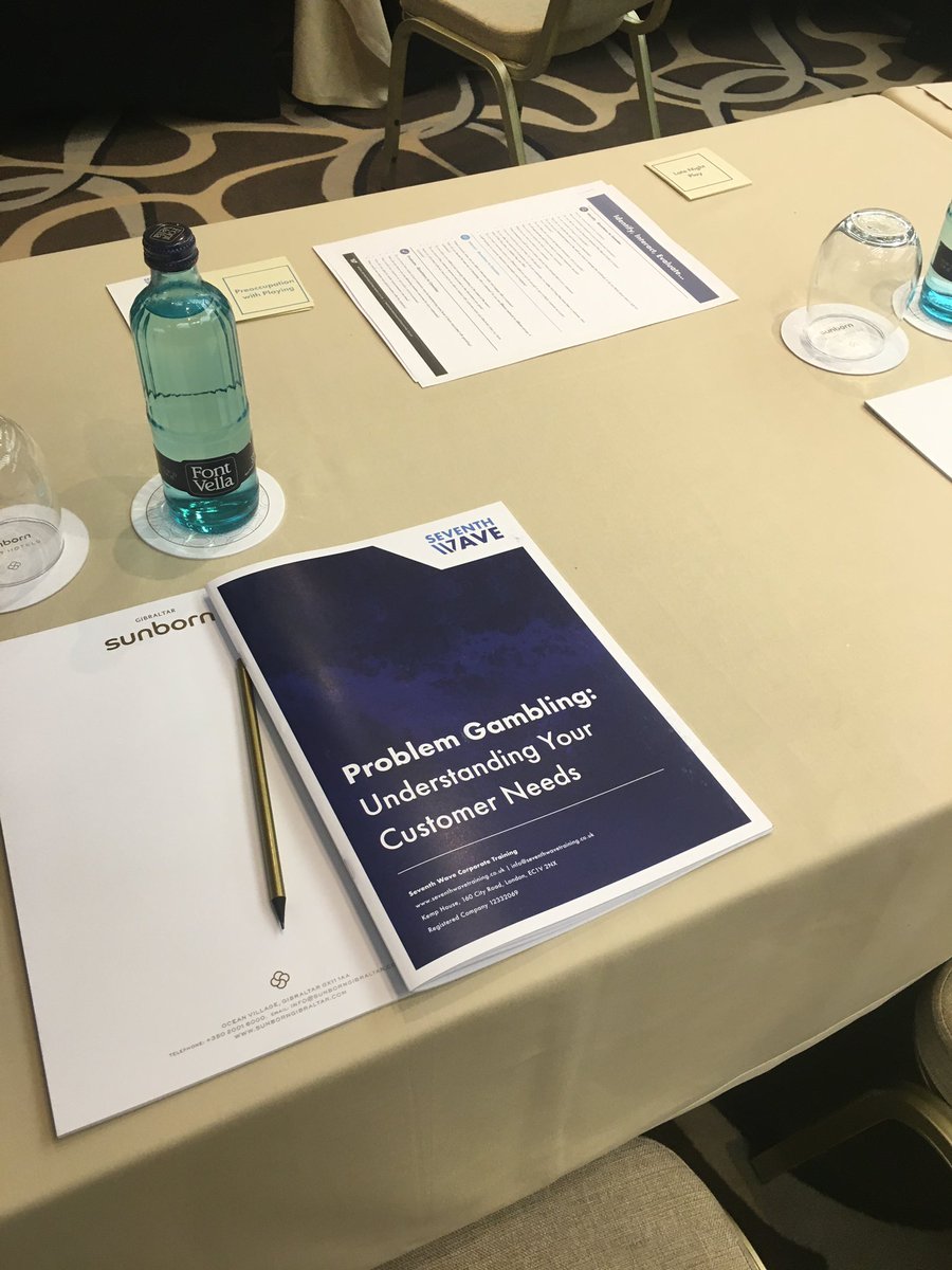 We’re nearly ready to kick off our Problem Gamblers workshop this morning led by our Managing Director, Adrian. For more information about our training, head to lnkd.in/gbcyX5e

  #corporatetraining #responsiblegambling #seventhwave #gambling #gaming #gibraltar