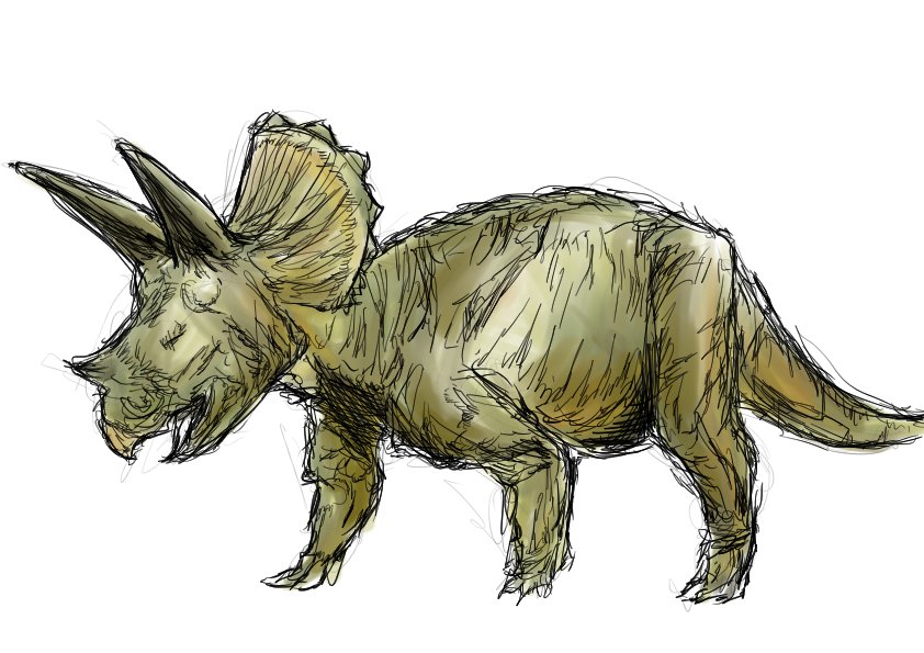 やえもん トリケラトプス 恐竜 イラスト イラスト好きな人と繋がりたい 絵 絵描きさんと繋がりたい トリケラトプス 渋い Canadensis
