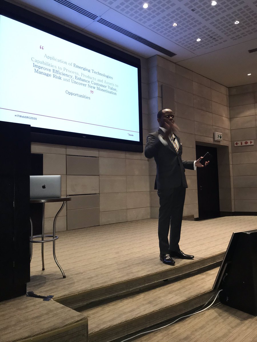 ITWeb_Events's tweet image. @TichaonaZororo delivers a keynote address on why effective IT governance processes are critical for emerging technologies, at the #ITWebGRC2020