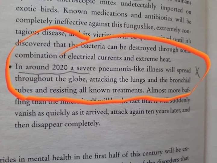 darksidemag's tweet photo. This book was written in 1981...scarily accurate given what's going on in the world at the moment #Coronavirius https://t.co/5jGL7dad36