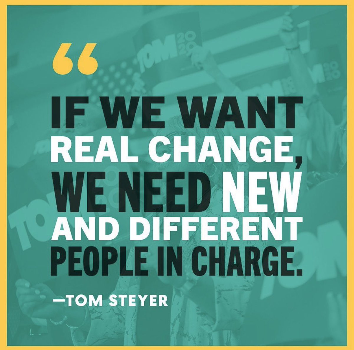 IamJenniAnn's tweet photo. 🙌🏼 NOT bought and paid for! Someone who HAS been supporting change through the people, through grassroots &amp; bringing the power BACK to the people! @TomSteyer this is why you have my support! @TomHQ @SSteyer41 @EviSteyer17 #TuesdayMotivation #TuesdayThoughts @JessicaPadronNV https://t.co/l3QTwugyBW