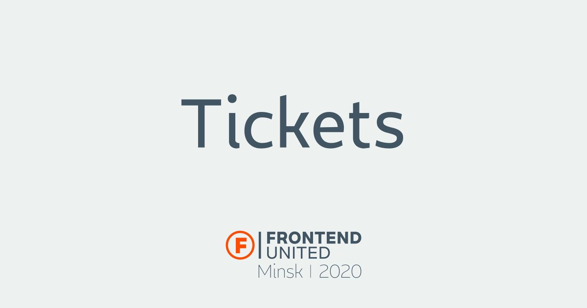 Our early birds ticket sale will end on February 27 and normal price tickets will be available. Get your cheapest #FrontendUnited Minsk ticket now!
buff.ly/2GqmEzC