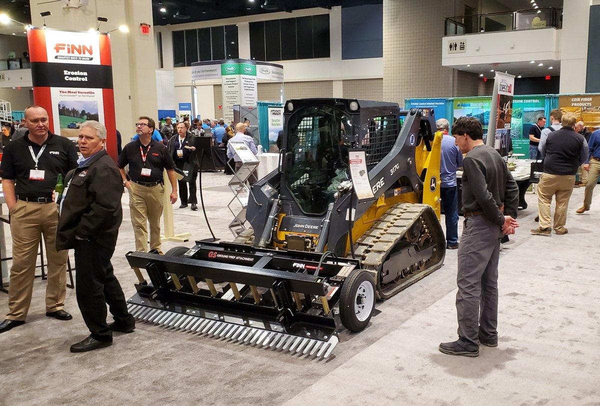 FinnCorporation's tweet photo. We are excited to announce our new line of ground preparation attachments for skid steers, mini skid steers and tractors! Products designed to loosen and level soil, clear brush, grass and small trees! Stop by our booth @ IECA to learn more. @IECA #finncorp #smarterwaystowork https://t.co/MbFBcBH1td