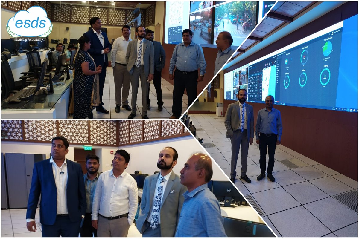 ESDSDataCenter's tweet image. ESDS along with its partner in Command and Control Center for Chennai Smart City. Chennai #SmartCity is now among the 30+ Smart Cities running from #ESDS&apos; #eNlightCloud. #ChennaiSmartCity