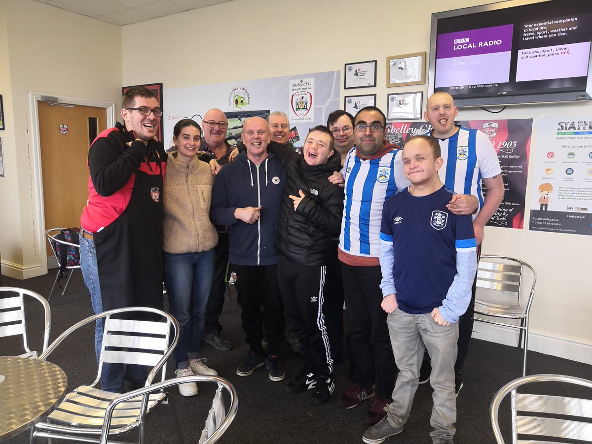EmployabilityP's tweet photo. #Employability group and @Shelley_FC staff after their #pancake lunch. @kirkleescouncil https://t.co/SLe5VTkhnt