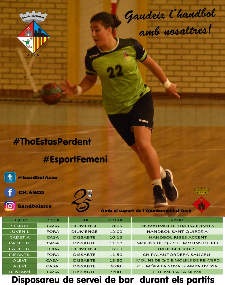 Partits d'aquest cap de setmana!