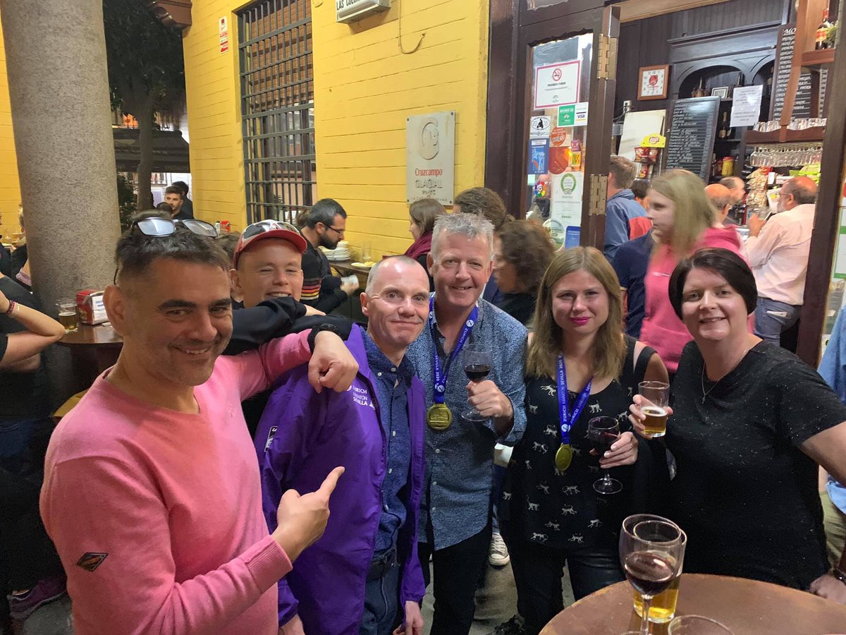 TrailsurferUK's tweet photo. Not my fastest marathon in the world but an amazing experience running the #ZurichMaratonSevilla20 and staying in Seville. This city always delivers. Thanks to organisers for staging a top event #TeamJackMon #Readroadrunners #100marathonclub @caritococoloco https://t.co/OPqh4yVIXx