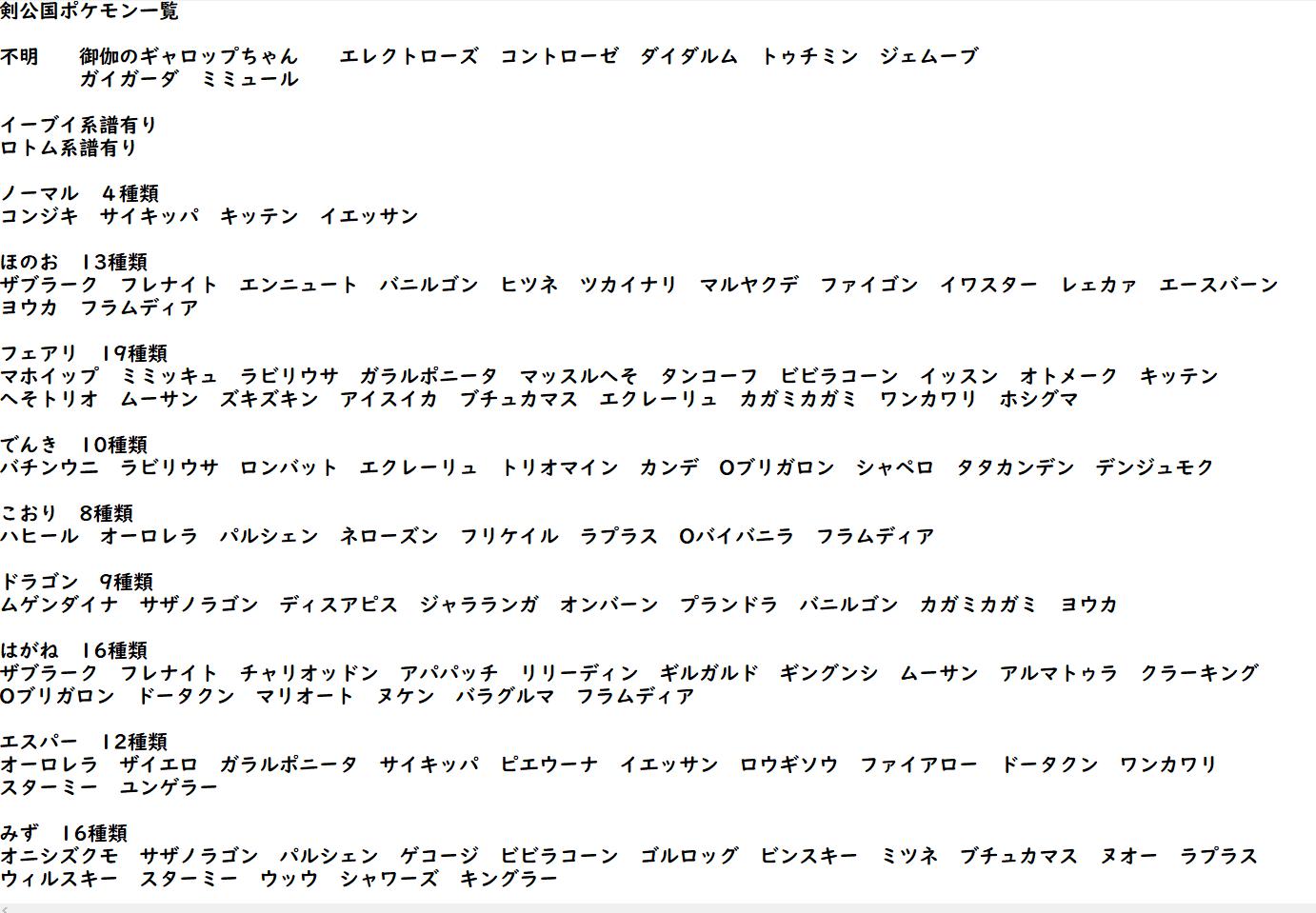 春触みのり 姫騎士タルツーさんが先日行っていたオトギノ地方を舞台に行われた 声劇に登場したオリジナルポケモンと既存 ポケモン達をタイプ別にまとました リプライ戦争