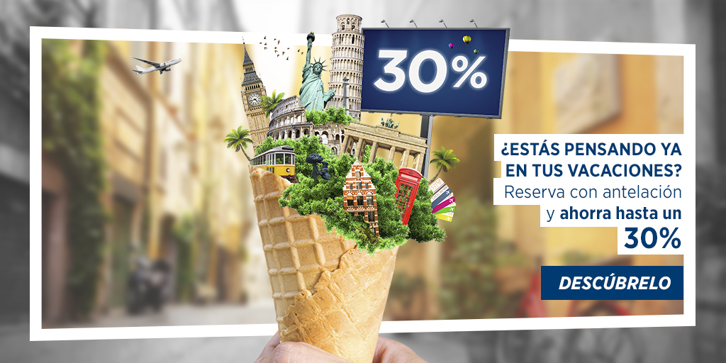 ¿Pensando en el destino de tus próximas vacaciones? 🤔 Reserva con antelación y disfruta de hasta un 30% de descuento en tus estancias hasta finales de agosto.
bit.ly/3a7h7bN
