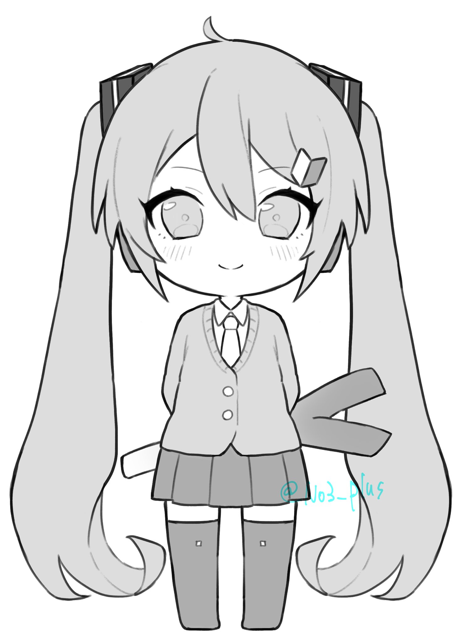 O Xrhsths 3十 Sto Twitter ミニキャラの練習で某ボカロpのとこのみくさん T Co Xxsg8mojc6 Twitter