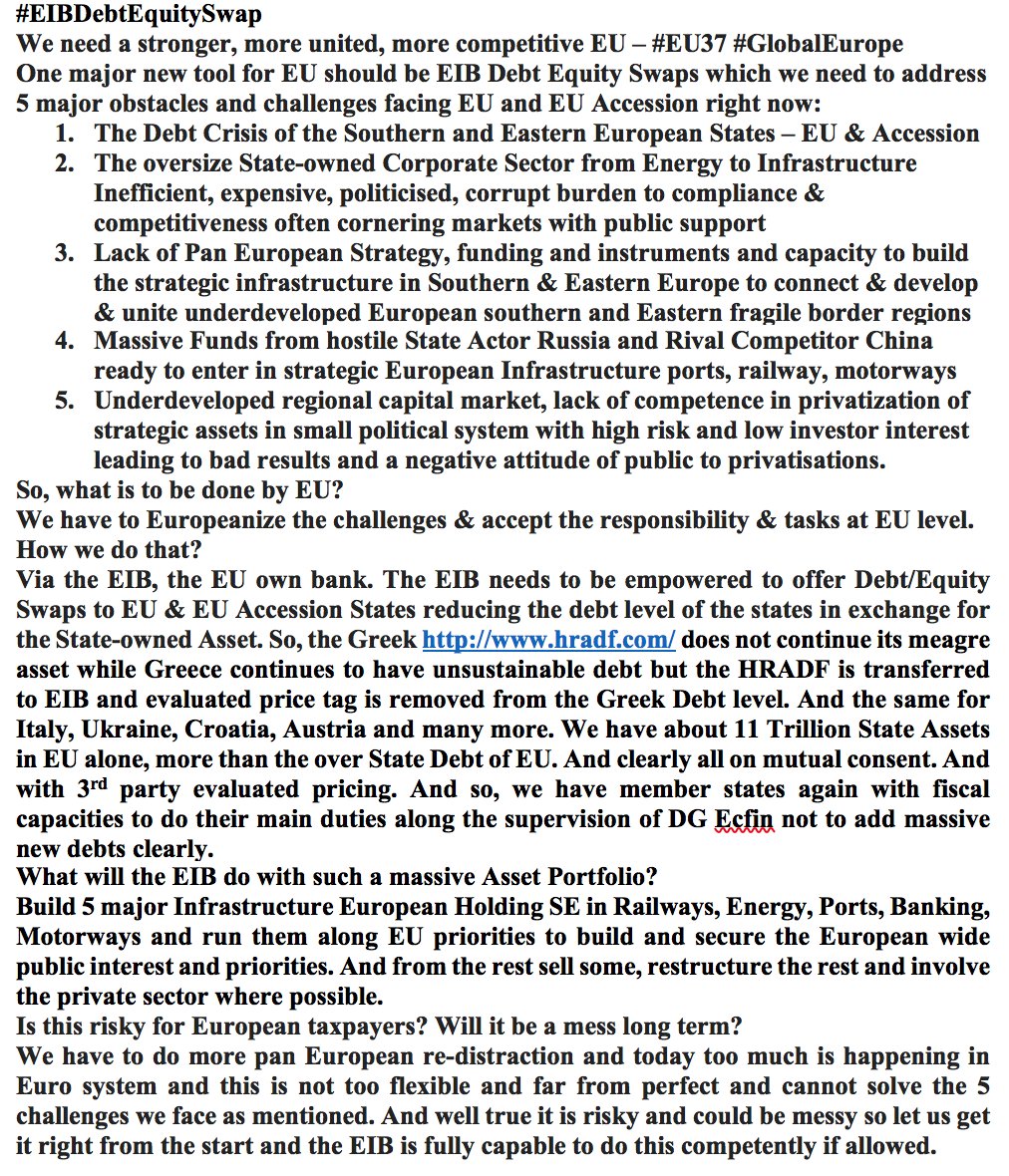 @epc_eu @Marta_Pilati22 @sebastiankurz @MinPres @SwedishPM @Statsmin @TheProgressives @EPP @donaldtuskEPP @CiolosDacian @IratxeGarper @eucopresident @EUCouncil @EmmanuelMacron @ManfredWeber @guyverhofstadt @vonderleyen @EUAgri @ecfin ETR understands you ask how to fund transition as well #GreenDeal #EuropeanInfrastructure #EUEnlargement #EnergyTransition #ReductionStateGDPLevel when most are opposed to #Eurobonds ETR as well is opposed to EU to issue state debt bonds like USA at this stage but ETR calls for: