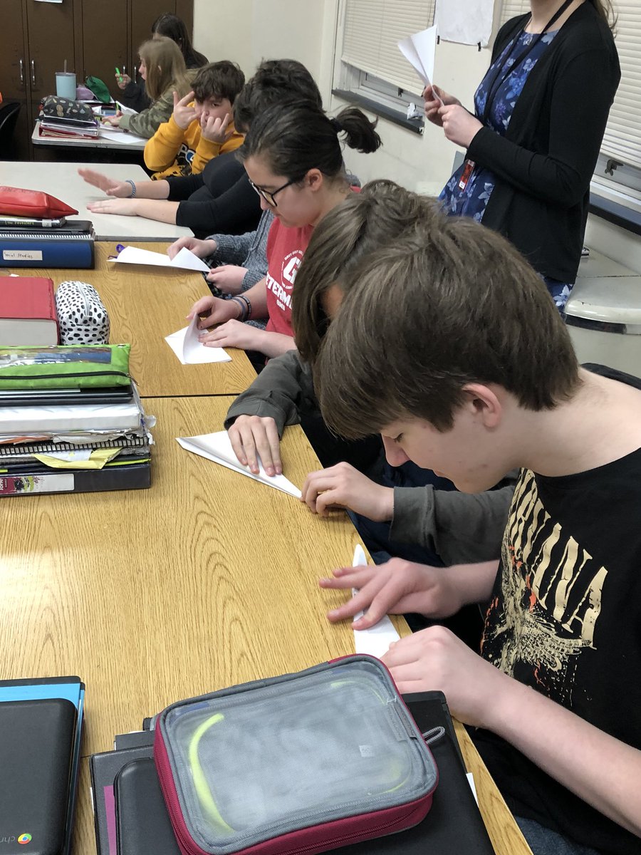8th grade social studies class is mimicking a factory line today!  Some lines got a little backed up. <a href="/jillwolfe911/">Jill Wolfe</a> <a href="/OHLSD/">Oak Hills Schools</a> #handson #OHBMSBest