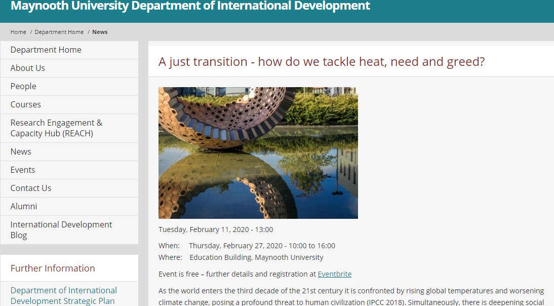 Dept. Int. Development Maynooth University (@deptintdevmu) on Twitter photo Looking forward to supporting #JustTransition event <a href="/MaynoothUni/">Maynooth University</a> on Thursday 27th Feb <a href="/eilishdillonMU/">eilish dillon</a> among the speakers. For more info see eventbrite.ie/e/a-just-trans… <a href="/trocaire/">Trócaire</a> <a href="/gold_lgold/">🌍Lorna Gold 🌏</a> <a href="/OisinCoghlan/">Oisín Coghlan</a> <a href="/sineadmercier/">Sinéad Mercier</a> <a href="/MUSocialJustice/">Maynooth Social Justice Week 2023 (6-10 March)</a> <a href="/Dochasnetwork/">Dóchas</a> <a href="/IDEAIreland/">IDEA: Irish Development Education Association</a> <a href="/devperspectives/">DP</a> Looking forward to supporting #JustTransition event <a href="/MaynoothUni/">Maynooth University</a> on Thursday 27th Feb <a href="/eilishdillonMU/">eilish dillon</a> among the speakers. For more info see eventbrite.ie/e/a-just-trans… <a href="/trocaire/">Trócaire</a> <a href="/gold_lgold/">🌍Lorna Gold 🌏</a> <a href="/OisinCoghlan/">Oisín Coghlan</a> <a href="/sineadmercier/">Sinéad Mercier</a> <a href="/MUSocialJustice/">Maynooth Social Justice Week 2023 (6-10 March)</a> <a href="/Dochasnetwork/">Dóchas</a> <a href="/IDEAIreland/">IDEA: Irish Development Education Association</a> <a href="/devperspectives/">DP</a>