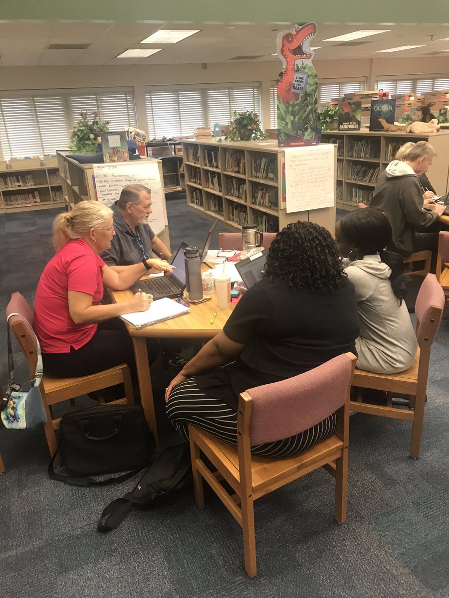 KimLandtroop's tweet photo. We had a great day in our fourth grade math training last week. Here are the teachers completing the Decimal Fractions escape room created through Microsoft OneNote. #Dcpsmath #Dcpsintech https://t.co/KUGbnxApX4