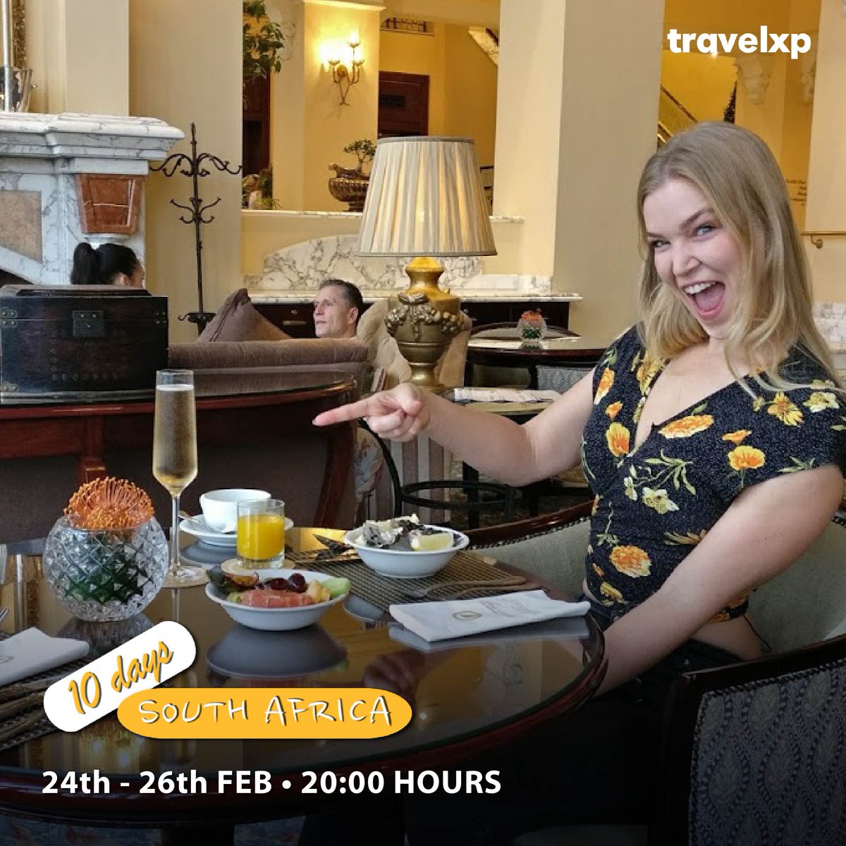 Get the best glimpse of South Africa with our host @alexouthwaite! 

10 DAYS: SOUTH AFRICA | 24-26 FEB | 20:00 HOURS

Special Thanks: @VisitSA_India 

#Travelxp #Travel #SouthAfricaThroughMyEyes #MySouthAfrica #MySouthAfricanHoliday #SouthAfrica #10DaysInSouthAfrica