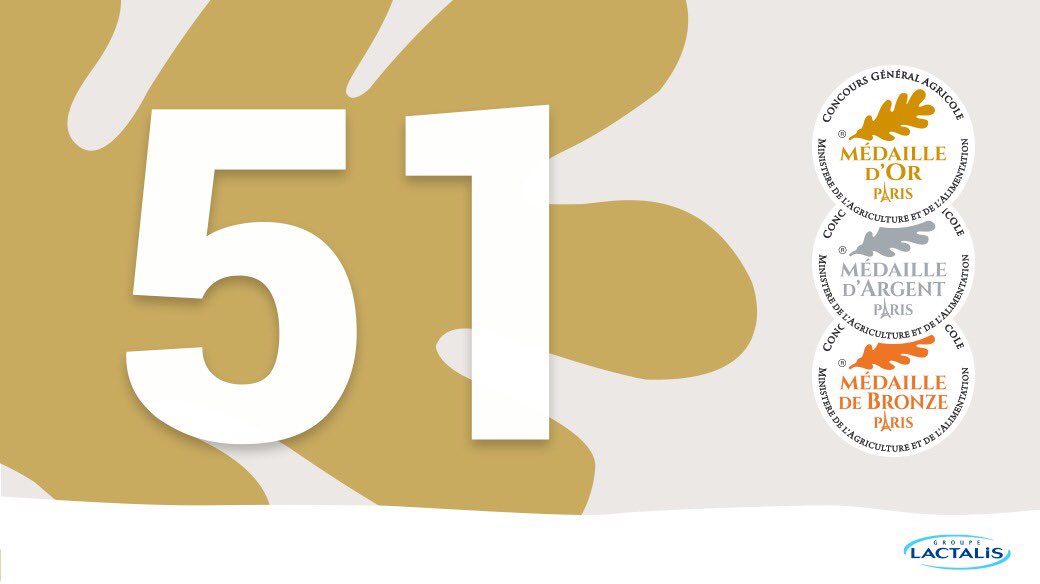Lactalis (@groupe_lactalis) on Twitter photo La passion et le #savoirfaire de nos collaborateurs et fromagers récompensés par 51 médailles au <a href="/cga_paris/">Concours Général Agricole</a> 👏🏅 #CGA2020 #SIA2020 La passion et le #savoirfaire de nos collaborateurs et fromagers récompensés par 51 médailles au <a href="/cga_paris/">Concours Général Agricole</a> 👏🏅 #CGA2020 #SIA2020