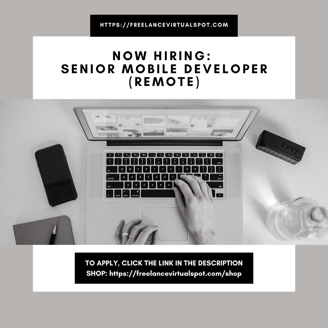 Freelance_Spot's tweet image. NOW HIRING: Senior Mobile Developer (remote) To apply, check this link: buff.ly/3a2S4X7 #jobopp #nowhiring #SeniorMobileDeveloper #remote #remotework #telecommute #telework #homebased #homeoffice #freelance #freelancer #freelancing #freelancevirtualspot #iFit