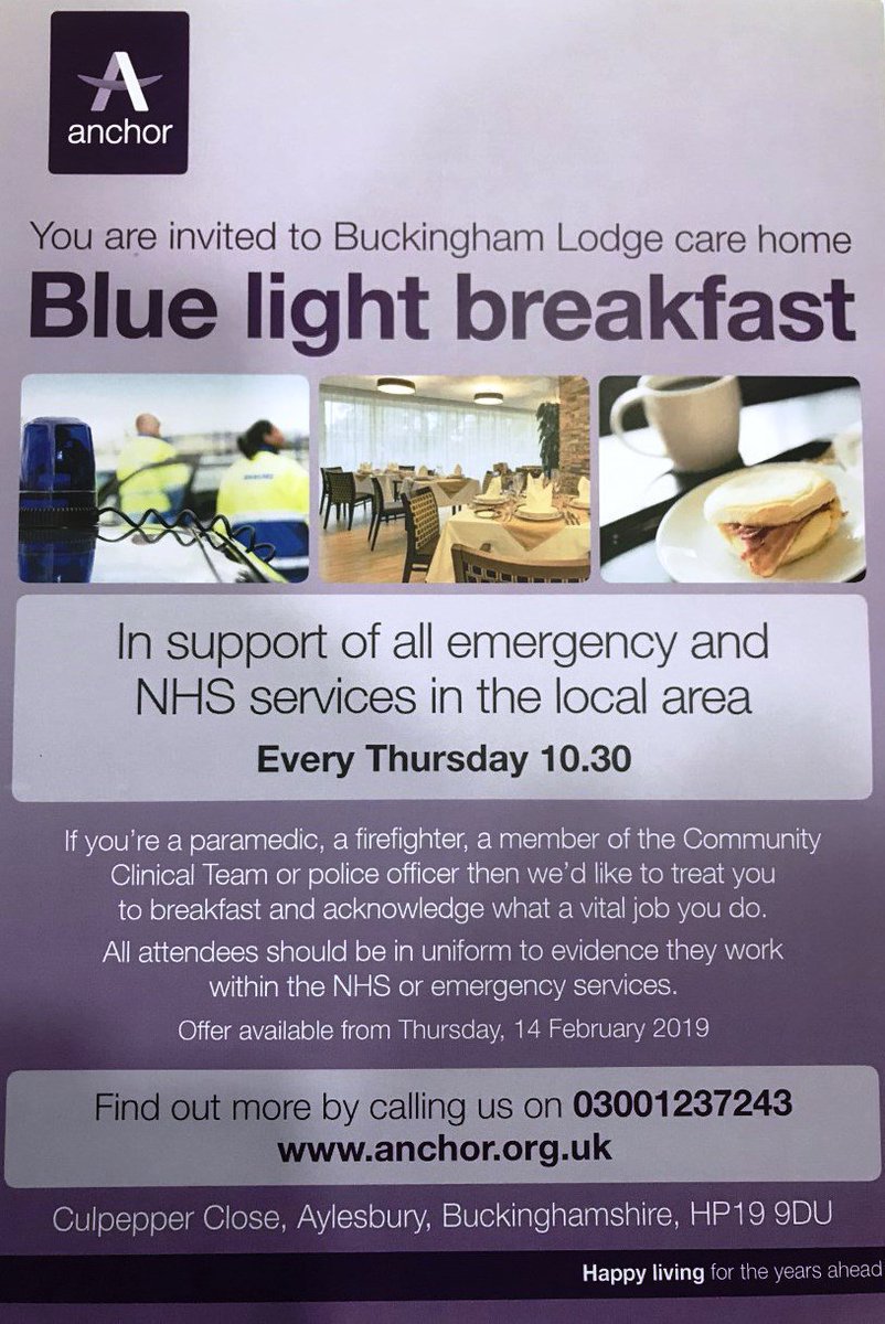 Buck_Lodge's tweet photo. Remember on #Thursday @Buck_Lodge its #BlueLightBreakfast for our colleagues @TV_PCC @TVP_Aylesbury @tvprp @Bucksfire @SCAS999 @BucksNHS & our first ever #NetworkingBreakfast where we hope to have guests from various sectors visit with us & moving forward arrange #GuestSpeakers https://t.co/gFwF4wdjO3