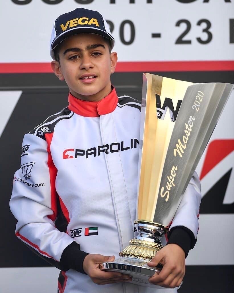 EMSO_NEWS's tweet image. Defending his Mini title in the 2020 #WSK #SuperMaster Series young #Emirati #karting star @aldhaherirashid battled to 2nd place in Rnd 2 at @southgardakarting

He was among a record 362 drivers from 47 countries in action in Italy and lies 4th overall in Mini.