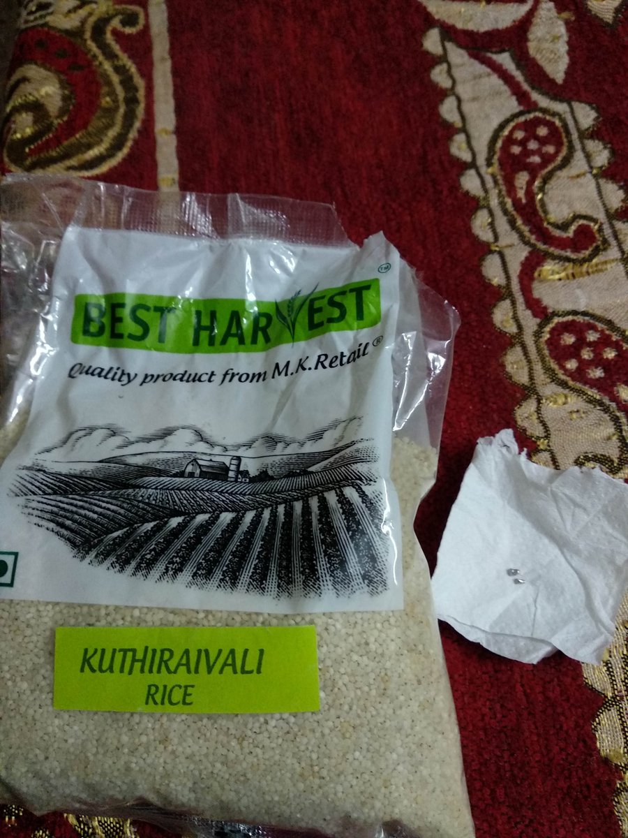 saizzz's tweet photo. @MKRetail1927 @fssaiindia @consumerforum_  We purchased this Best Harvest Kuthiraivali rice from M.K Retail Indiranagar and found 4 metal pieces inside the packet out of which two were found while eating. Is this how you ensure food safety? how do we trust your products now? https://t.co/g6mROjZcjC