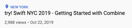freak4pc's tweet photo. Almost 3000 views for my talk about #AppleCombine from @tryswiftnyc ! Very very exciting :D
If you haven't checked it out yet, now is just the right time: https://t.co/FFd1LMxZYu https://t.co/0qE6lbOrBi