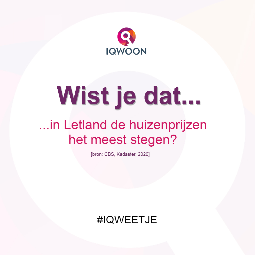IQWOONhypotheek's tweet photo. Binnen de Europese Unie zijn de prijzen van huizen het meest gestegen in Letland, namelijk 13,5%. #weetje #huizenmarkt https://t.co/XNBAPo4F9K