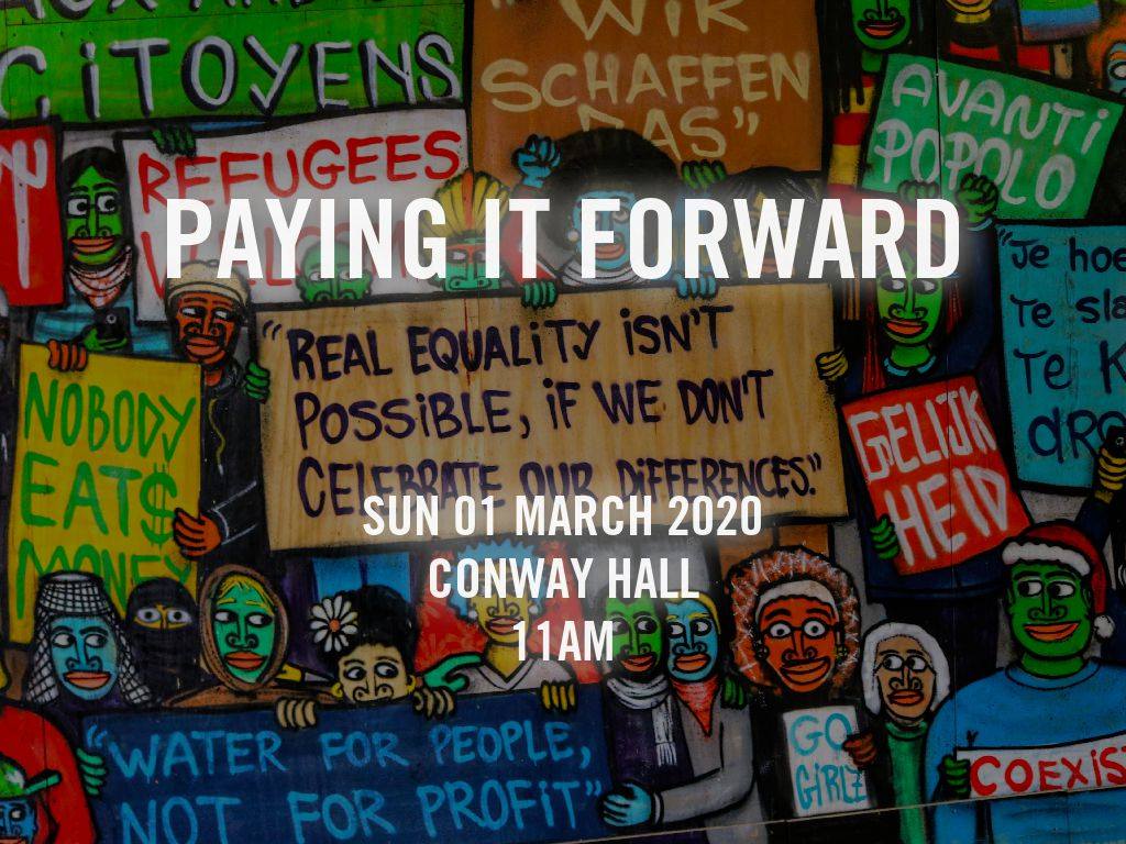 SundayA_London's tweet photo. 11am Sun 1 March 
Paying it Forward with Gulwali Passarlay, esteemed author of the best-selling autobiography.

Plus poetry by Fiona Stone
Sing-along pop &amp; rock songs
A member of @SundayAssembly sharing how they are "trying their best".

@ConwayHall #WC1R

https://t.co/jQYD4MfeCO https://t.co/PtoyXq1lva