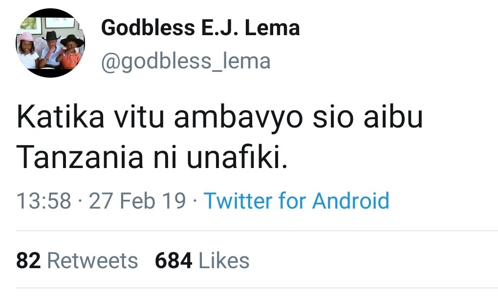 Chahali's tweet photo. For real. Can you believe it, baadhi ya waliokuwa mstari wa mbele kwenye #FreeErickKabendera "WAMENUNA" mwanahabari huyo kuwa FREE? https://t.co/dPF1QEk6qX