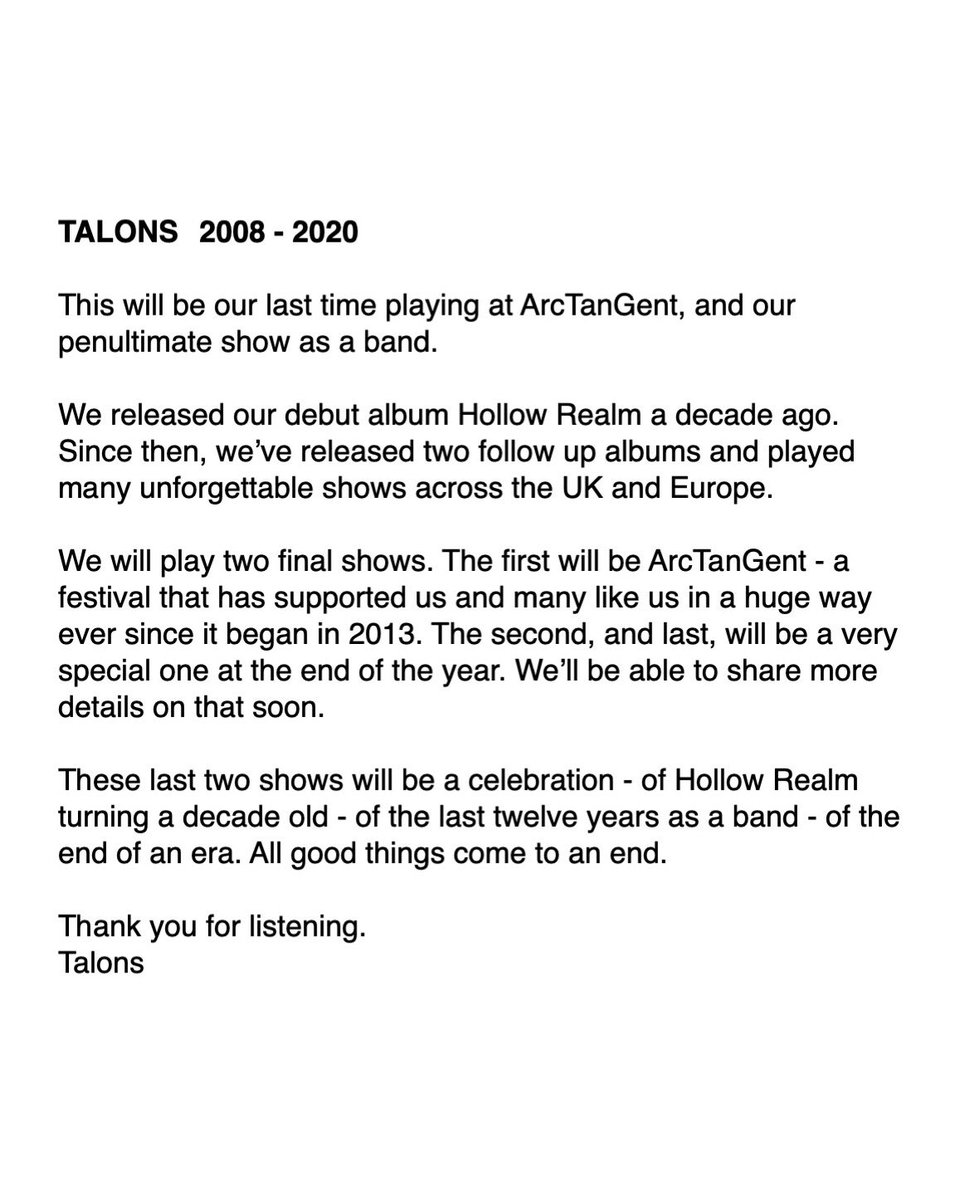 TALONS 2008 - 2020