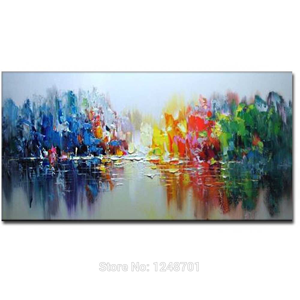 Forest - Modern Hand Painted Abstract Landscape Oil Painting On Canvas. Only today for $59.00 my-artwork.com/product/modern…