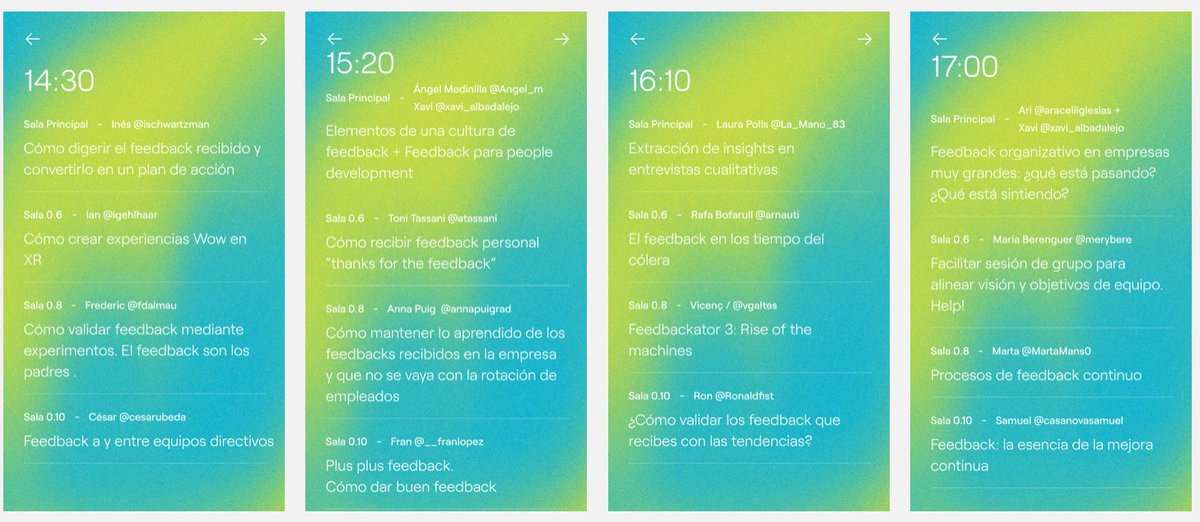 runroom's tweet photo. Se generó una agenda rellenita y completa de sesiones alrededor del lema del evento: Feedback to wow! https://t.co/qaY6sgxS9c  

#RunroomOS https://t.co/4vhFxVgsPE