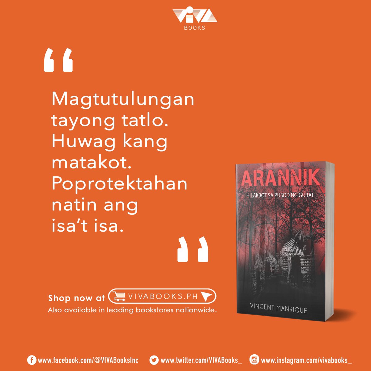 VIVABooks_'s tweet photo. Kakayanin ba nila Dra. Wangga, Laarni, at Ashton ang hilakbot sa puso ng gubat?
#Arannik ni Vincent Manrique, available online sa https://t.co/qkNz8JMHcL. https://t.co/xYcg4oodQX