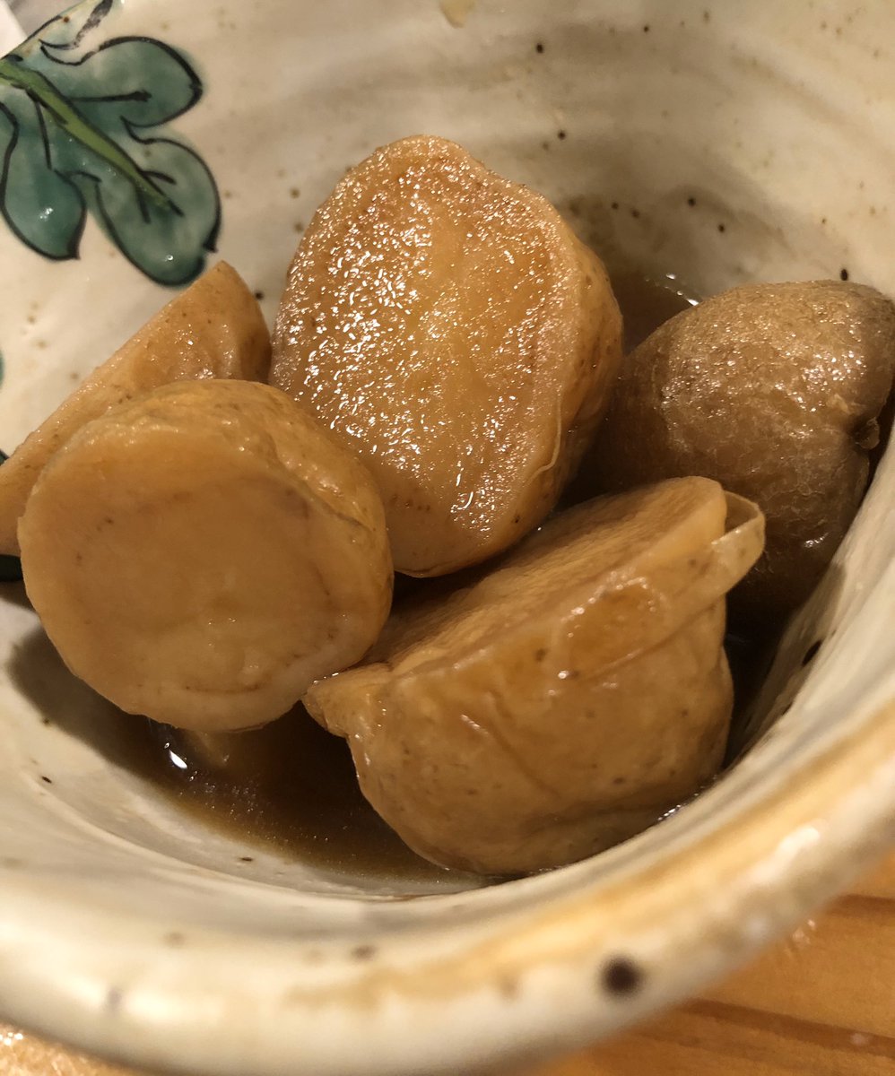 ট ইট র 直木 本日のおすすめ ミルクラムたたき 刺身三点盛 ブリ 炙り太刀魚 黒ムツ 白貝醤油焼 白子ポン酢 めかぶポン酢 新じゃが芋の揚げ煮 栃尾揚げ納豆はさみ焼き 鰯の梅じそ天ぷら 山菜天ぷら 穴子一本天 ホタルイカとアスパラのバター炒め