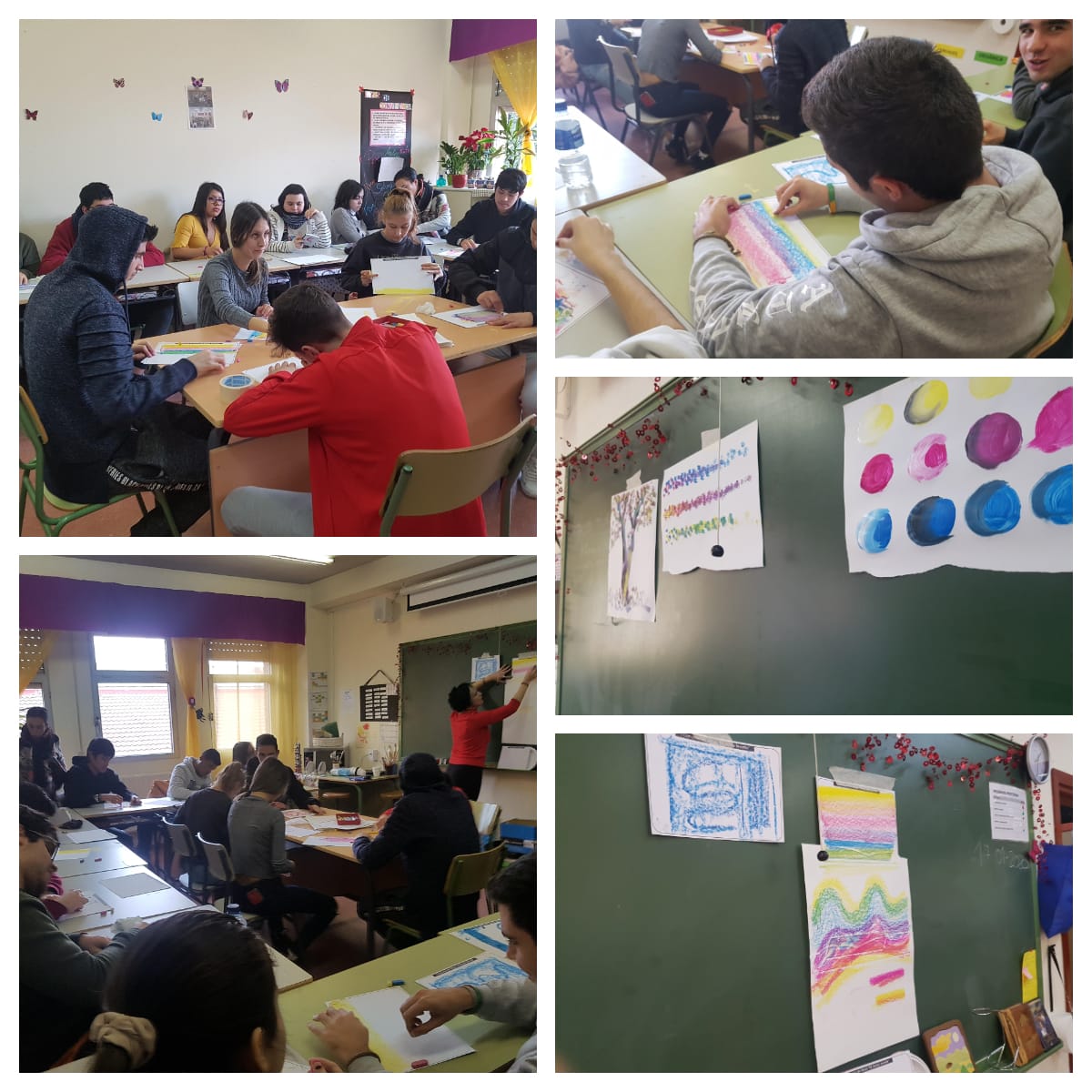 Taller de color en el aula del Programa Profesional TEA. Sentidos y creatividad para el desarrollo y la capacitación personal.