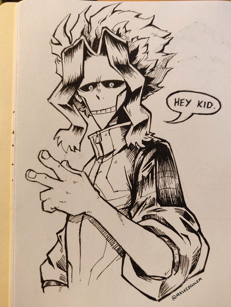 Toshinori cooldown scribblo, gosh I missed using ink 