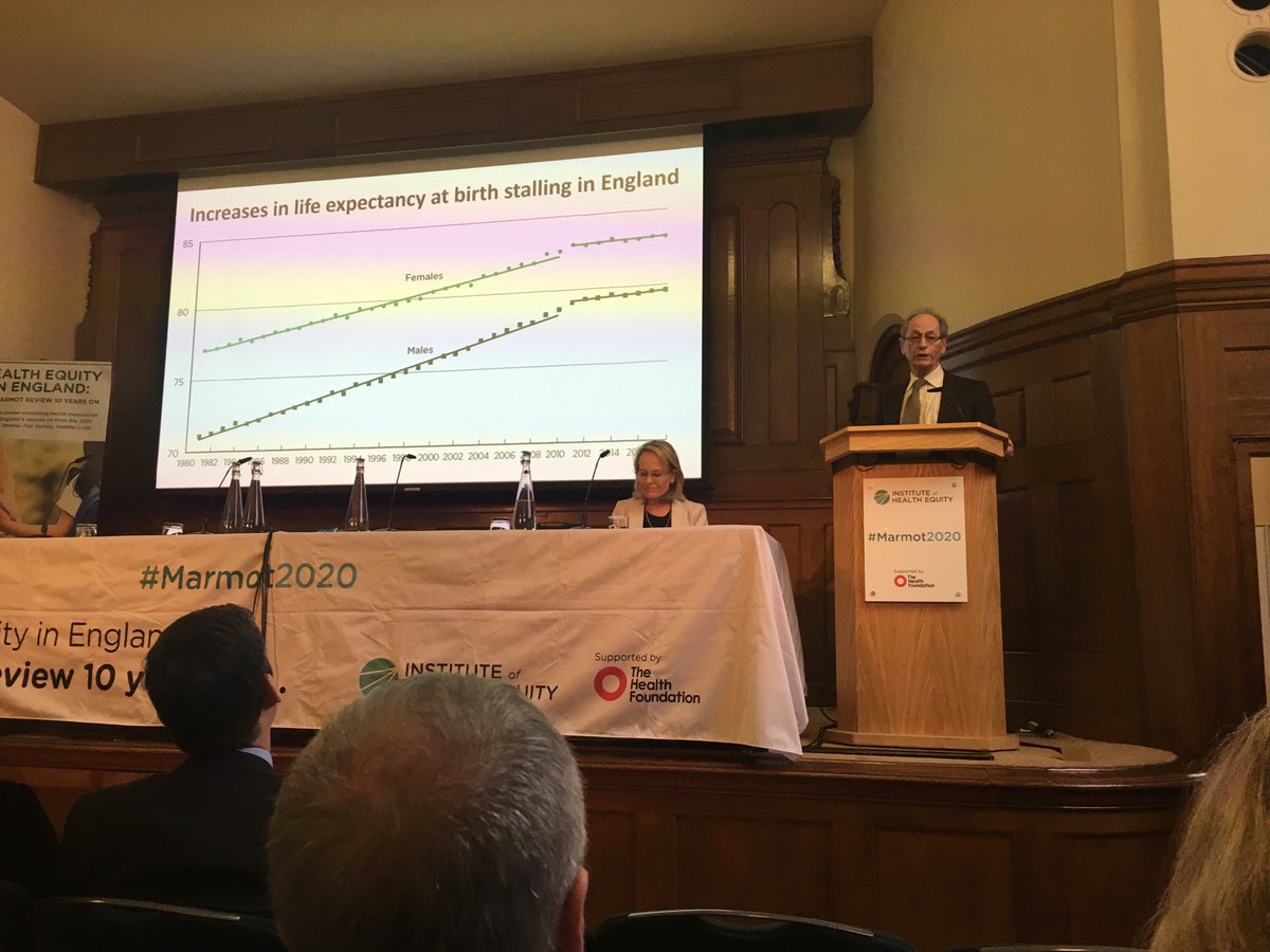 At the launch of Michael Marmots 10 years on report. A decade characterised by worsening health outcomes and widening inequalities and the deprived and women worse off. GM gives rise to optimism  on making a difference in making some headroom in reducing inequalities .