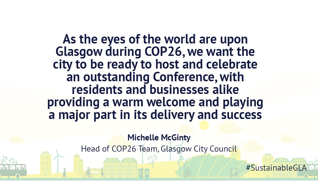 Head of COP26 team at <a href="/GlasgowCC/">Glasgow City Council</a> <a href="/GLA_Michelle/">Michelle Booth</a> speaks of how Glasgow will be ready to support COP26 and ready to welcome the world 🌍 #SustainableGLA