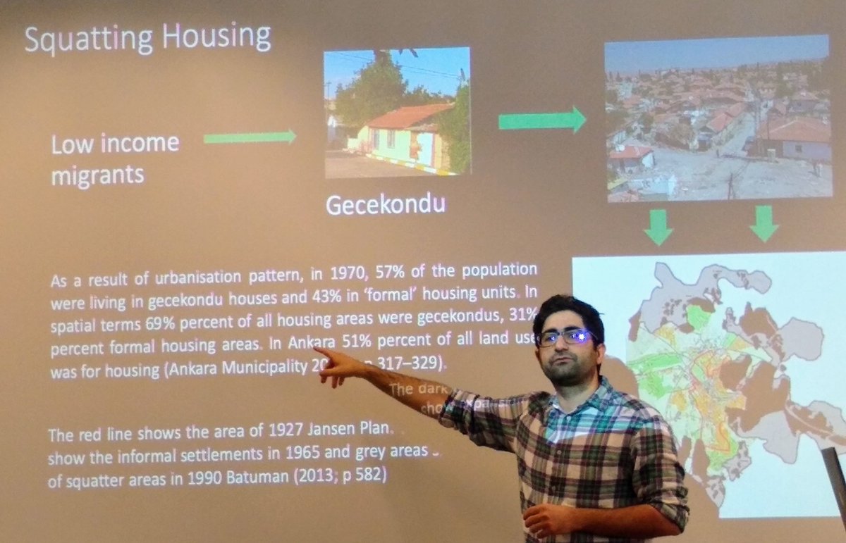 HELSINKISUS's tweet photo. "39 % of planned areas in Ankara are constituted as redevelopment areas." Dr. Sinan Akyuz presenting at #GlobalSouth Encounters. Soon discussion! #SustainableDevelopmemt #Urban https://t.co/JbvfzDx1Nu