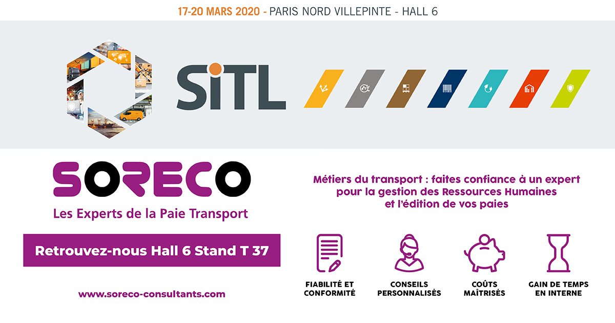[#SITL J-21]

#SITL2020 : le rendez-vous tant attendu des entreprises du secteur du transport et de la logistique approche !

Retrouvez-nos experts de la #paieTransport du 17 au 20 mars, Hall 6 stand T 37 au Parc des Expositions – Paris Nord.

Plus d’infos soreco-consultants.com/transport-sitl…