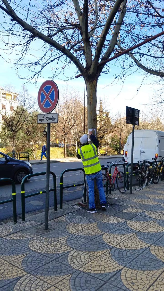 AMKTirane's tweet photo. Me kolegët e #TaskForca👷⛔️kujdesemi që bulevardi "Zhan D'Ark" të mos ketë pemë apo hapësira publike🌳🚯 të ndotura nga njoftime pa vlerë🧐Gjobë për këdo📝që vepron kundër rregullave të bashkëjetesës🏙️ https://t.co/z2azrUAj3s
