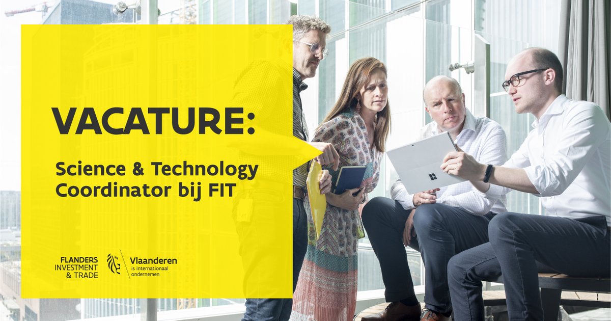 CTillekaerts's tweet photo. Wij zoeken bij FIT een Science & Technology Coordinator
om #Vlaanderen internationaal op de kaart te zetten als techregio. Ontdek wat deze #functie inhoudt 👉https://t.co/EBoBCZhg79
#TechMakesFlandersTick #jobs #vacature #vlaanderenversnelt #tech https://t.co/ibVE6YoA5L