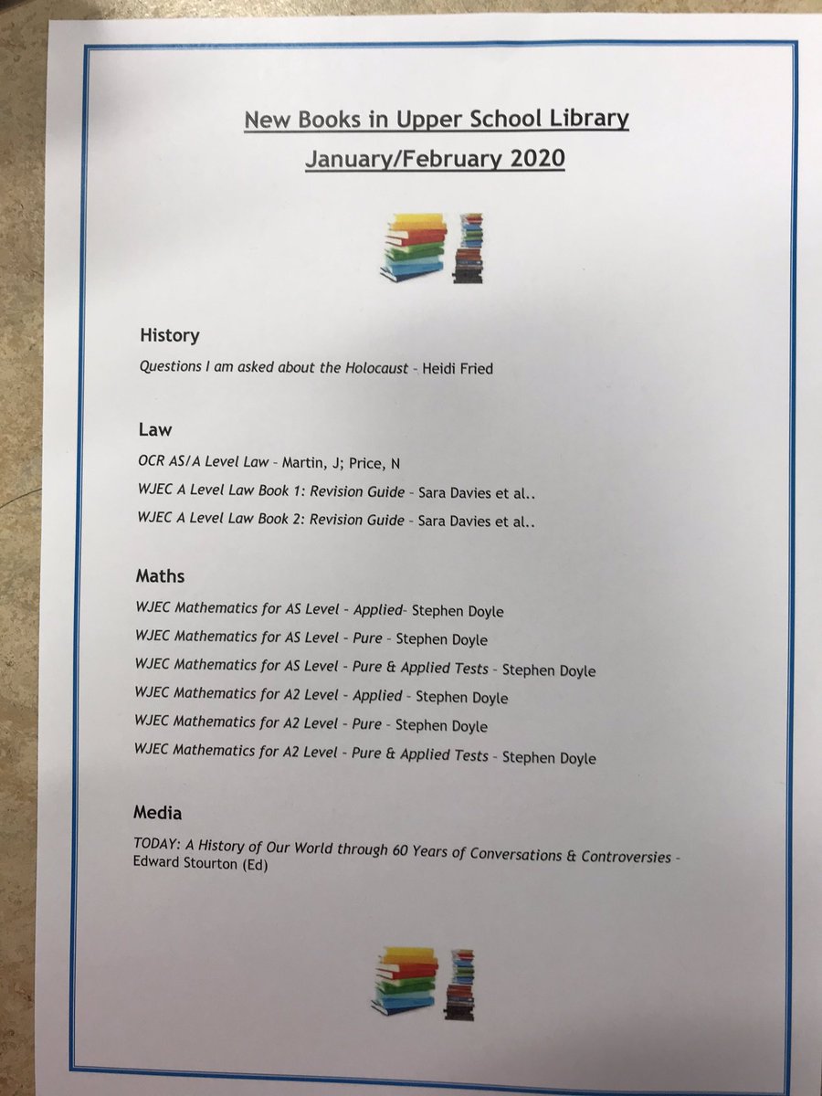 LibraryUpper's tweet image. Latest books available in Upper Library 😀