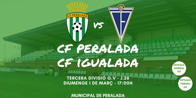 CFPeralada's tweet photo. 📌 Diumenge nou partit al Municipal de Peralada!!! Després de sumar 15/18 punts possibles a la segona volta, volem continuar la ratxa i necessitem el vostre suport contra el @CFIgualada_!!! A les 17h TOTS AL MUNICIPAL A ANIMAR L’EQUIP!!! 💪🏼💪🏼💪🏼 #somperalada 💚⚪️ https://t.co/OxHJbPHhyq