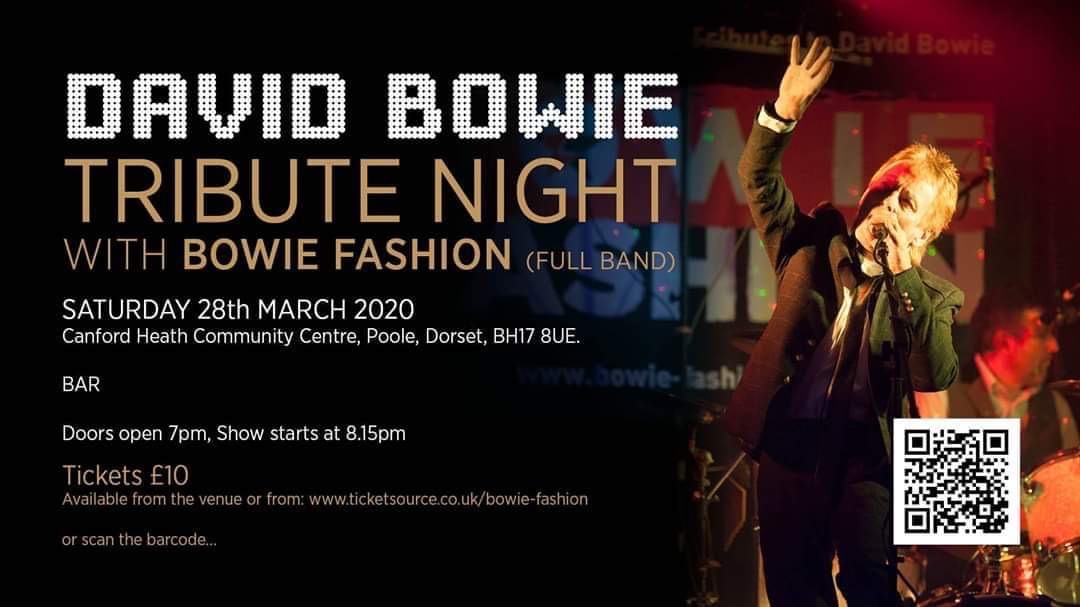 David Bowie Tribute night at the Community Centre on Saturday 28th March! #ARCH #CanfordHeath
