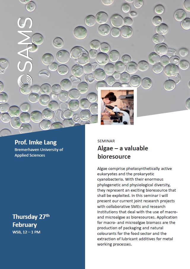 ASSEMBLE Plus (@assemble_plus) on Twitter photo On Thursday, Imke Lang will be presenting at 12noon on #algae as a valuable #bioresource as part of her <a href="/ASSEMBLE_Plus/">ASSEMBLE Plus</a> transnational #access visit to <a href="/SAMSoceannews/">Scottish Association for Marine Science</a> #cyanobacteria #packaging #foodcolourant #eukaryotes On Thursday, Imke Lang will be presenting at 12noon on #algae as a valuable #bioresource as part of her <a href="/ASSEMBLE_Plus/">ASSEMBLE Plus</a> transnational #access visit to <a href="/SAMSoceannews/">Scottish Association for Marine Science</a> #cyanobacteria #packaging #foodcolourant #eukaryotes