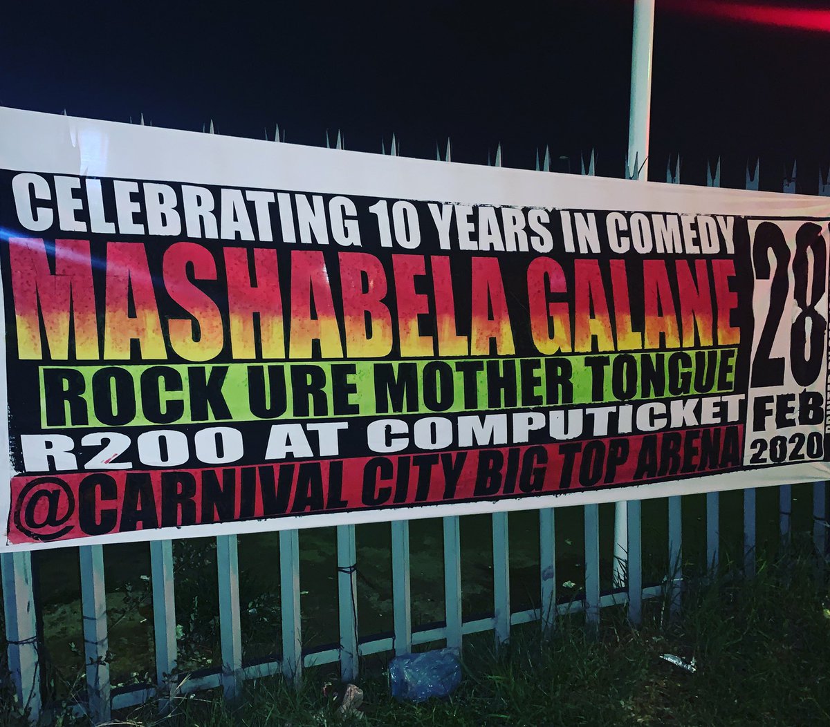 mashabelacomedy's tweet photo. From Strictly Vernac to The Big Top Arena | #RYMT | Carnival City | 28 February 2020 | Tickets start from R200 | 8pm | @computicket https://t.co/QWU0cTFDBu