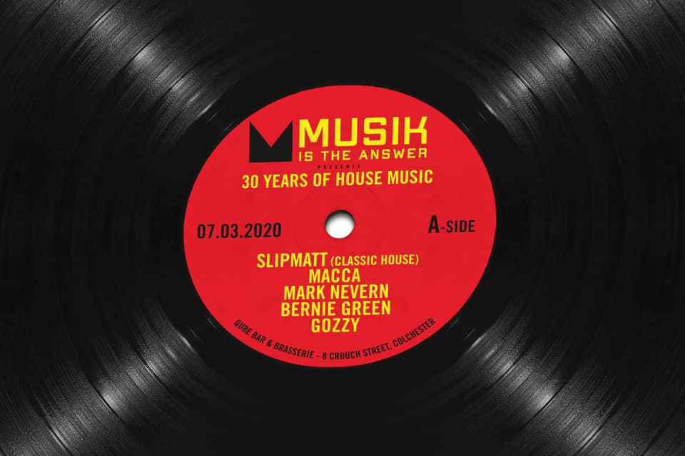 Slipmatt's tweet photo. Musik Is The Answer & Mangled Present '30 years of house music' - 07/03
https://t.co/kuNsfIdnmY
#QubeBar #Essex #rave #oldskool #party #drinks #festival #housemusic #slipmat https://t.co/yIOPCRsFZO