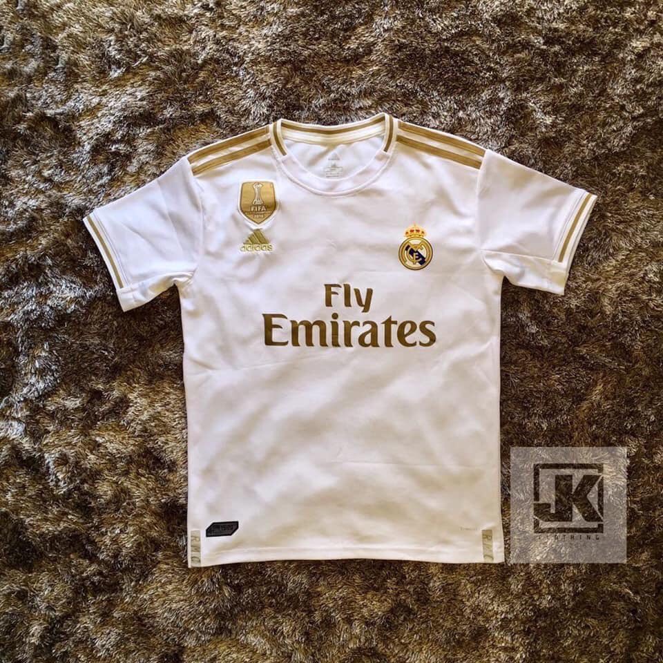 fly emirates white and gold jersey