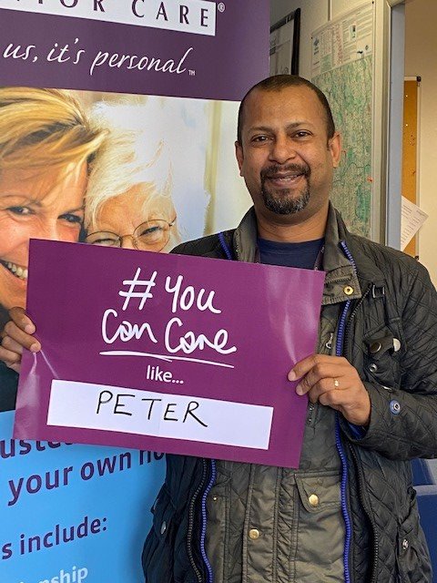 HISCSutton's tweet image. Another one of our amazing team of CAREGivers! #youcancare like Peter - just give us a call on 020 8773 7660